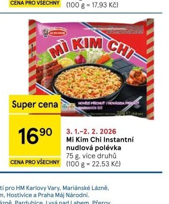 Mi Kim Chi Instantní nudlová polévka
