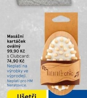 Masážní kartáček oválný
