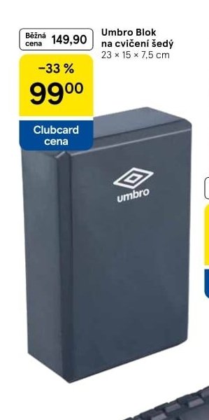 Umbro Blok na cvičení šedý