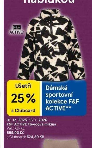 F&F ACTIVE Fleecová mikina