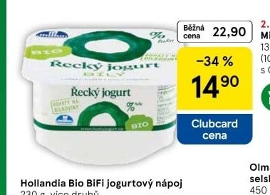 Milko Bio řecký jogurt 0% tuku bílý 130 g