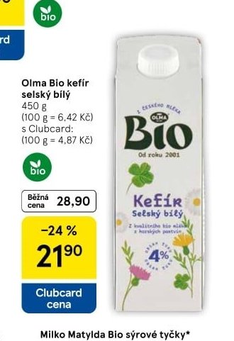 Olma Bio kefír selský bílý 450 g