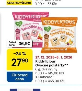 Kiddylicious Ovocné polštářky**