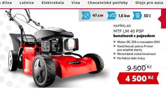 MTF LM 40 PSP benzínová sekačka s pojezdem