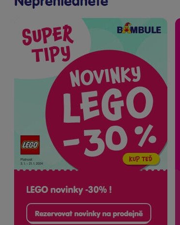 LEGO novinky -30 %