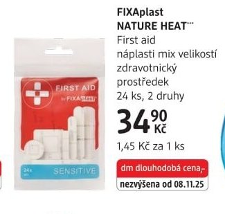 FIXAplast NATURE HEAT First aid náplasti mix