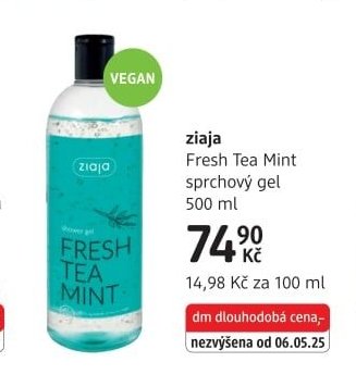 ziaja Fresh Tea Mint sprchový gel