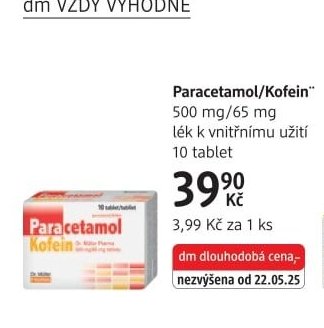 Paracetamol/Kofein 500 mg/65 mg