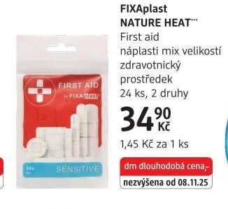 FIXAplast NATURE HEAT First aid náplasti mix velikostí
