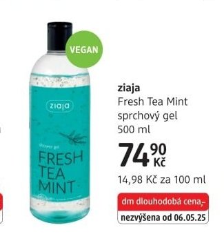 Ziaja Fresh Tea Mint sprchový gel