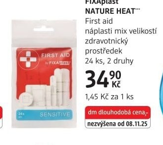 FIXAplast NATURE HEAT First aid náplasti