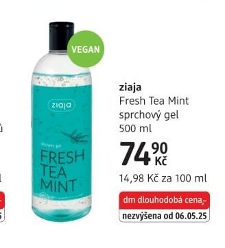 Ziaja Fresh Tea Mint sprchový gel