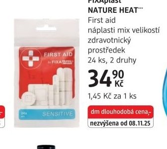 FIXAplast NATURE HEAT First aid náplasti mix velikostí