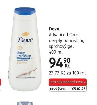 Dove Advanced Care deeply nourishing sprchový gel 400 ml