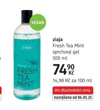 Ziaja Fresh Tea Mint sprchový gel