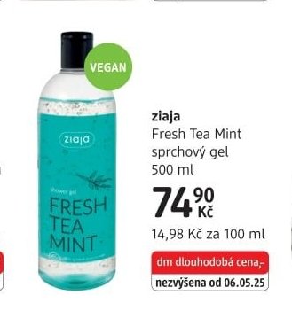 Ziaja Fresh Tea Mint sprchový gel