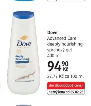 Dove Advanced Care deeply nourishing sprchový gel