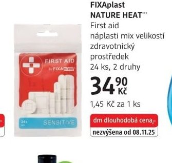 FIXAplast NATURE HEAT First aid náplasti mix velikostí