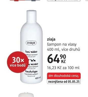 ziaja šampon na vlasy