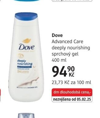 Dove Advanced Care deeply nourishing sprchový gel