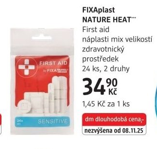 FIXAplast NATURE HEAT First aid náplasti mix velikostí