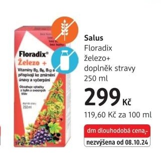 Salus Floradix železo+ doplněk stravy 250 ml