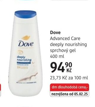 Dove Advanced Care deeply nourishing sprchový gel 400 ml