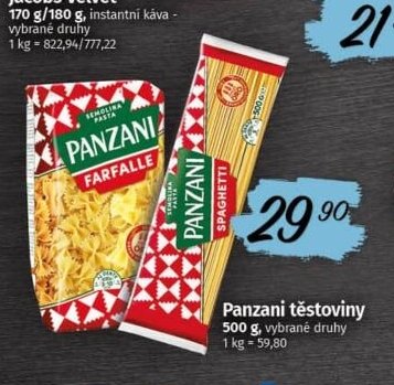 Panzani těstoviny