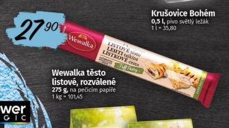 Wewalka těsto listové, rozválené