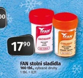 FAN stolní sladidla