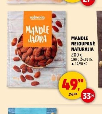 MANDLE NELOUPANÉ NATURALIA 200 g