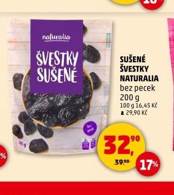 SUŠENÉ ŠVESTKY NATURALIA 200 g
