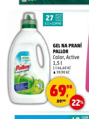 GEL NA PRANÍ PALLOR Color, Active