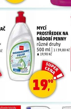 MYCÍ PROSTŘEDEK NA NÁDOBÍ PENNY