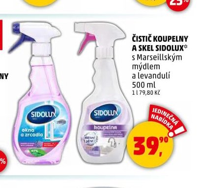 ČISTIČ KOUPELNY A SKEL SIDOLUX