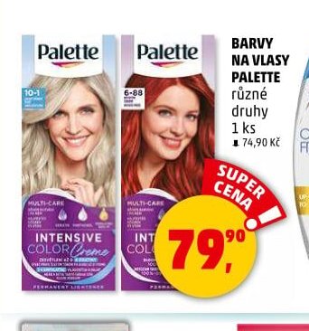 BARVY NA VLASY PALETTE