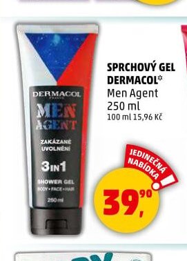 SPRCHOVÝ GEL DERMACOL MEN AGENT