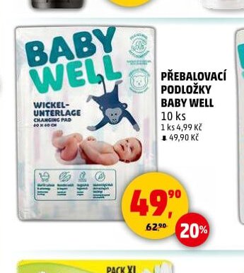 PŘEBALOVACÍ PODLOŽKY BABY WELL