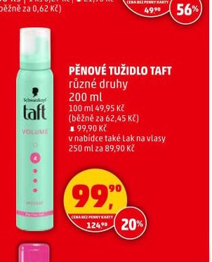 PĚNOVÉ TUŽIDLO TAFT