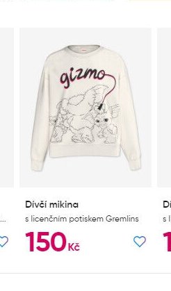 Dívčí mikina s licenčním potiskem Gremlins