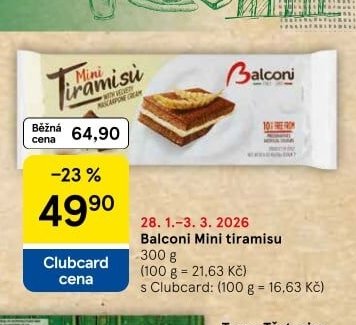 Balconi Mini tiramisu 300 g