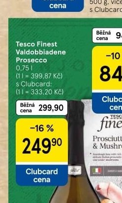 Tesco Finest Valdobbiadene Prosecco 0,75 l