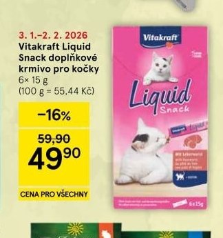 Vitakraft Liquid Snack doplňkové krmivo pro kočky