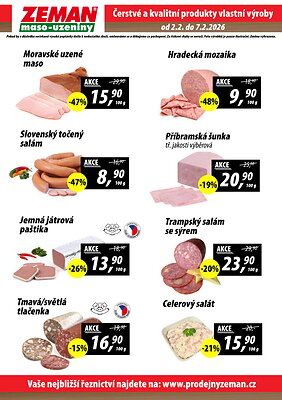 aktuální leták ZEMAN maso - uzeniny 2.2.2026-7.2.2026