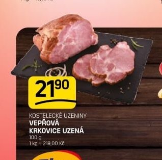 Kostelecké uzeniny vepřová krkovice uzená