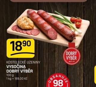 Kostelecké uzeniny Vysočina Dobrý výběr