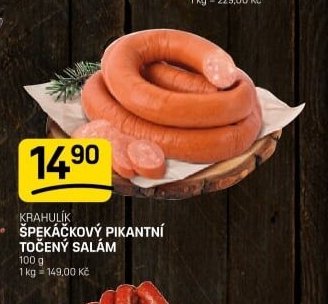 Krahulík Špekáčkový pikantní točený salám