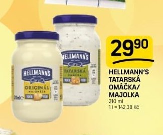 HELLMANN'S TATARSKÁ OMÁČKA/MAJOLKA