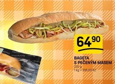 BAGETA S PEČENÝM MASEM