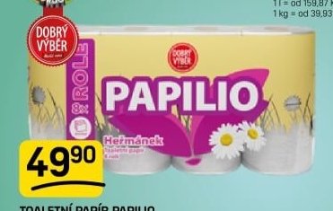 Toaletní papír Papilio Heřmánek